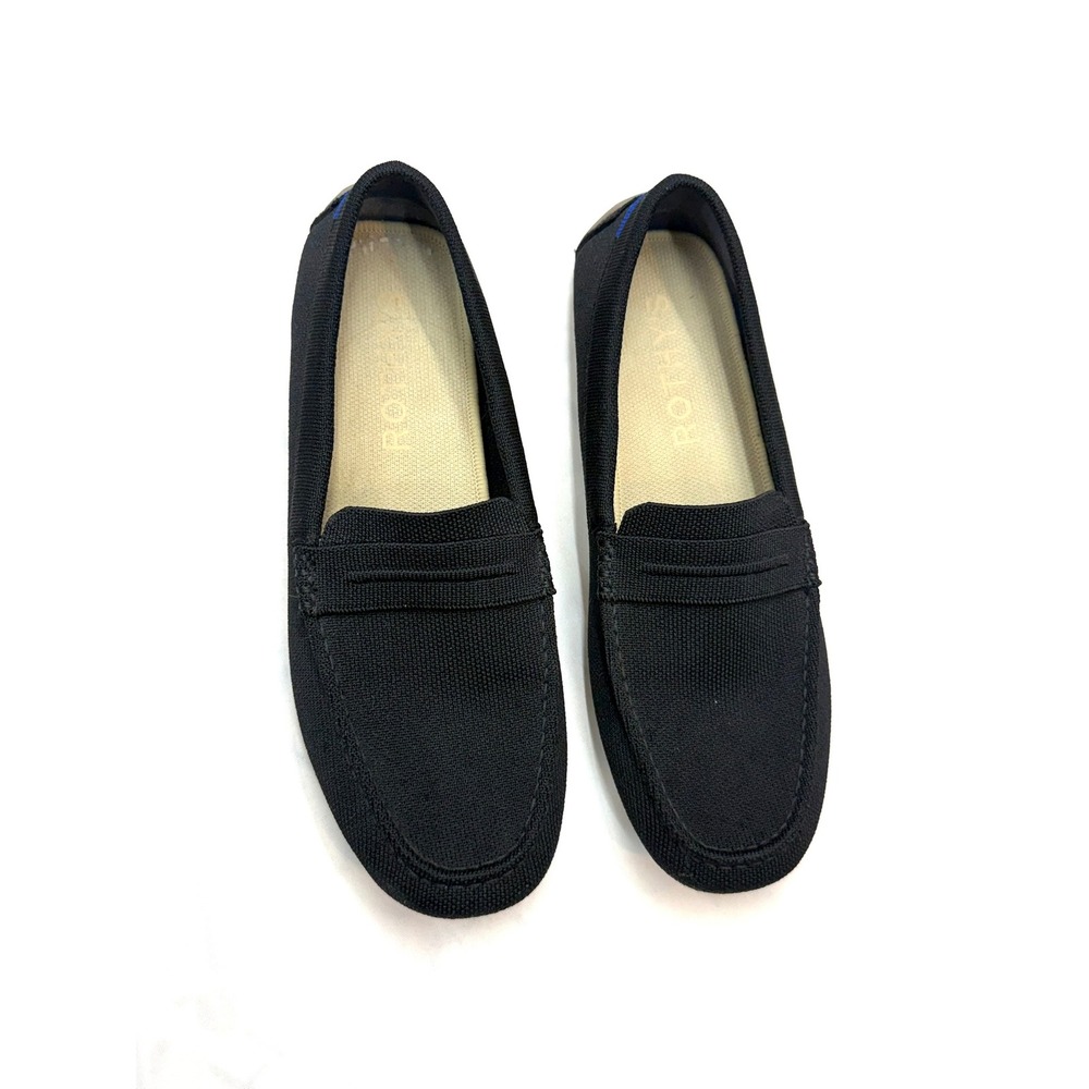 ROTHY'S $150 Womens 11.5 Black Flat Slip On Daily Driver Loafers Bin 3